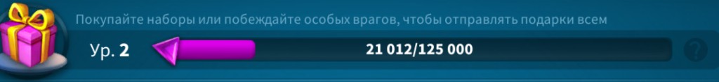 Alliance gift level bar